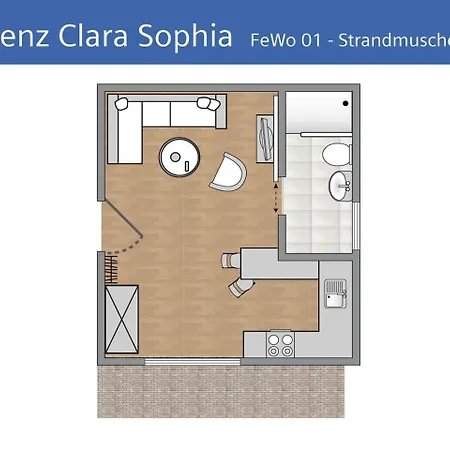 Appartement Strandmuschel In Der Residenz Clara Sophia Binz