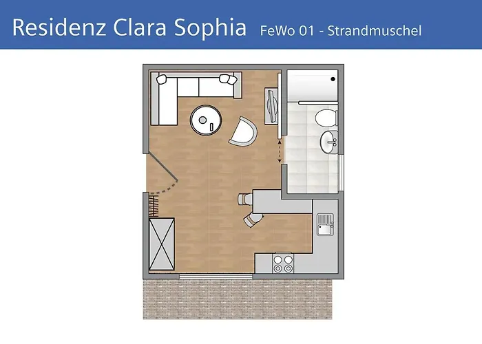 Apartment Strandmuschel In Der Residenz Clara Sophia Binz